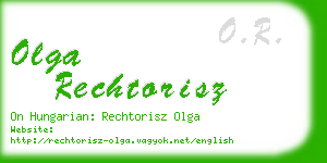 olga rechtorisz business card